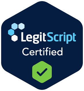 LegitScript Certified badge with checkmark